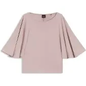 BOSS für Damen. 50563295 Bluse mit Trompetenärmeln in Rosa (L), Lässig, Polyester, 3/4 Ärmel