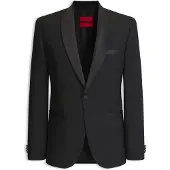 HUGO für Herren. 50570749 Arti Smokingjacke in Schwarz (52), Party, Wolle, Klassisch