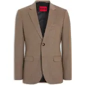 HUGO Extra Slim-Fit Anzugsakko aus meliertem Flanell Grösse 46