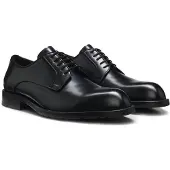 BOSS Derbys aus Brush-off-Leder mit Logo-Prägung Grösse 43.5