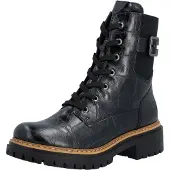 Rieker Schnürboots Schnürstiefelette, Blockabsatz in Used-Optik