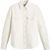 Levi's Damen Ikonisches Western-Denim-Hemd mit langen Ärmeln (Ecru)