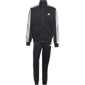 Adidas Trainingsanzug SPORTSWEAR "3-STREIFEN FLEECE", Herren, Gr. M, schwarz (schwarz, weiß), Obermaterial: 70% Baumwolle, 30% Polyester, Sportanzüge Trainingsanzug