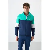 Tommy Life Herren Sweatshirt- und Hosen-Set mit Farbblockierung