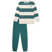 Schiesser Schlafanzug Cotton in Dunkelgrün | Gr.: 140