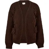 Apricot Cardigan "Cardigan mit Rosenapplikation" mit Häkelverzierung