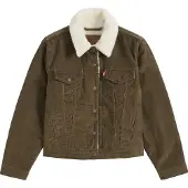 Levi's für Damen. 36136-0148 Original Sherpa Trucker Jacke braun (M), Lässig, Baumwolle