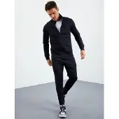 Tommy Life Herren Scuba Strick Sweatshirt und Hosen Set