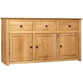 vidaXL Sideboard 135 x 40 x 80 cm Massivholz Panama-Kiefer