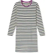 Schiesser Nachthemd "Casual Essentials" Seitennahttaschen mit langen Ärmeln, seitlichen Taschen, Baumwolle, Rundhalsausschnitt