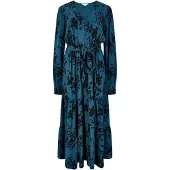 Apricot Midikleid "Crêpekleid in wadenlänge" mit Stoffgürtel, 2 tlg. mit Blumenmuster