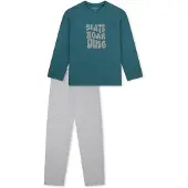 Schiesser Pyjama in Blau/Grau | Gr.: 104