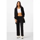 Tommy Life Damen Sweatshirt und weite Hose Set aus Baumwollmischung