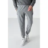 Tommy Life Herren Einfarbige Sweatpants mit Reißverschlusstasche
