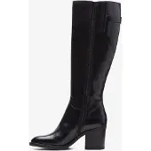 Clarks Mascarpone 2 Up Schwarze Lederstiefel