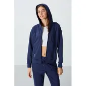 Tommy Life Damen Kapuzen-Zip Sweatshirt und Hose Set