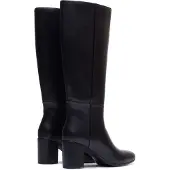 Hush puppies Oprah Lange Leder Damentstiefel mit Absatz in Schwarz kniehoch