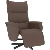 vidaXL Relaxsessel mit Fußteil Braun Kunstleder
