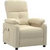 vidaXL Massagesessel Creme Stoff