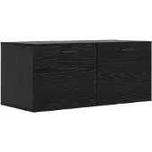 vidaXL Wandschrank Wandhalterung Schwarz Eichen-Optik Holzwerkstoff