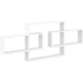 vidaXL Wandregal Weiß 130 x 10 x 50 cm Holzwerkstoff