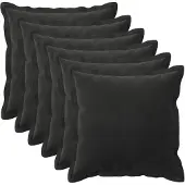 vidaXL Kissen mit Kissen HOUTEN 6 Stk. Schwarz Samt