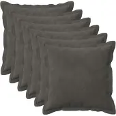 vidaXL Kissen mit Kissen HOUTEN 6 Stk. Dunkelgrau Samt