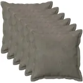 vidaXL Kissen mit Kissen HOUTEN 6 Stk. Hellgrau Samt