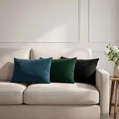 vidaXL Kissen mit Kissen HEERLEN 2 Stk. Blau Samt