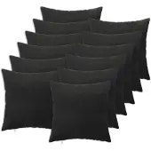 vidaXL Kissen mit Kissen HEERLEN 12 Stk. Schwarz Samt