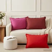 vidaXL Kissenbezug 6 stk. HOUTEN Rosa 50 x 70 cm Polyester
