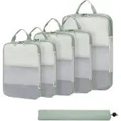Famanu Koffer-Organizer Set 6-teilig - Kompressionsset in Grün