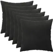 vidaXL Kissen mit Kissen HEERLEN 6 Stk. Schwarz Samt