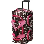Famanu Plunjezak Rolltasche - Rosa/Giraffenmuster, Einheitsgröße