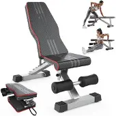 Famanu Fitnessbank Verstellbar - Inklappbar, 7-fach verstellbar, 300 kg