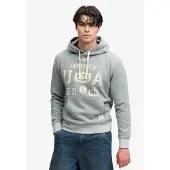 Superdry für Herren. M2014562A Kapuzenpullover ESS grau (S), Lässig, Baumwolle