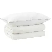 vidaXL Bettdecke und Kissen Set 2 stk. 155x200 cm 4 Jahreszeiten Wolle