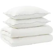 vidaXL Bettdecke und Kissen Set 3 stk. 200x240 cm 4 Jahreszeiten Wolle