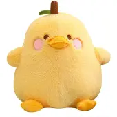 Sonstiges Plüschtier Ente Kuscheltier Birne Stofftier Kawaii Kissen Spielzeug Wurfkissen Gelb 40cm