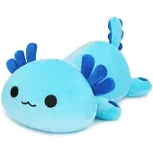 Sonstiges Plüschtier Axolotl Kuscheltier Stofftier Kawaii Kissen Spielzeug Wurfkissen Blau 33cm