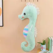 Sonstiges Seepferdchen Kuscheltier 50 cm Grün Plüsch Kissen Stofftier Geschenk