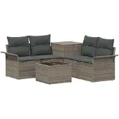 vidaXL Sofa Set 6 stk. 4-Sitzanzahl Grau und Dunkelgrau