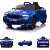 Chipolino Kinder Elektroauto BMW M5 Fernbedienung Musik Eva-Räder Bluetooth blau