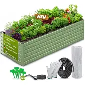 TTL Garden Meadow XL MIDI Hochbeet 250x90x60cm Metall Salbei verzinkt