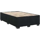 vidaXL Boxspringbett mit Matratze und LED Schwarz 120 x 190 cm Samt