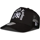 New Era Wordmark Trucker New York Yankees Kappe