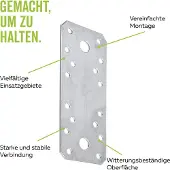 Alberts Flachverbinder aus Stahl verzinkt | Holzverbinder