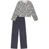 Schiesser Schlafanzug "Pyjama Kids Nightwear", Jungen, Gr. 104, bunt (dunkelblau, beige), Obermaterial: 100% Baumwolle CO., Homewear-Sets Schlafanzug