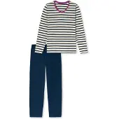 Schiesser Schlafanzug "Casual Essentials" 2 Baumwolle, V-Ausschnitt, langärmelig