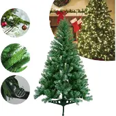 TolleTour 210cm Weihnachtsbaum Beflockung Christbaum PVC Baum kuenstlicher Tannenbaum gruen
